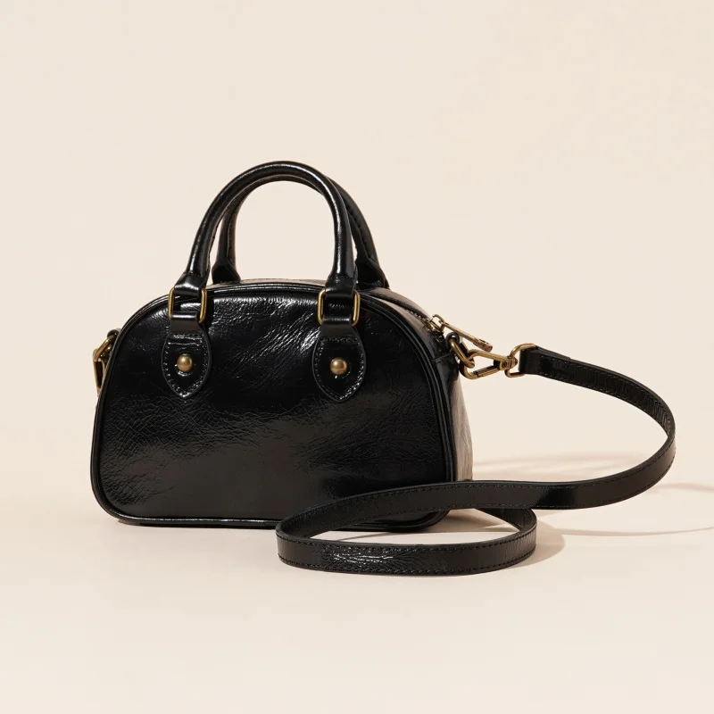 New High End Niche Bowling Bag for Women Trendy Single Shoulder Crossbody Handbag Versatile Boston Style