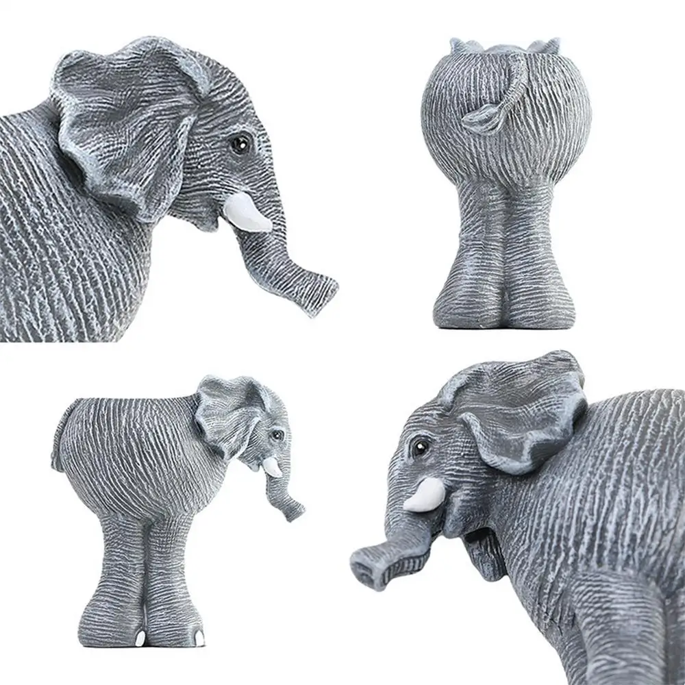 Elephant Shaped Planter Indoor Planter Flower Pot Statue Cute Outdoor Plant Pots Garden Animal Decor Statue for Home Desktop