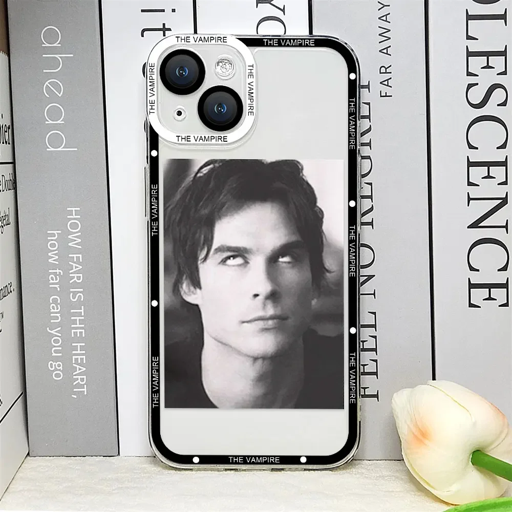 Vampire Diaries Damon Clear Soft Phone Case - Hot TV Show Inspired Cover