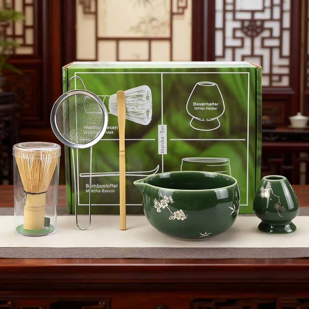 2 قطعة/4 قطعة/5 قطعة مجموعة خفق ماتشا-وعاء ماتشا و...