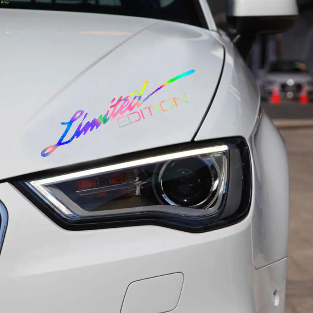 

2Pcs Car Body Decorative Sticker LIMITED EDITION Creative Vinyl Decal Laser Color For Suzuki Yamaha BMW Honda Toyota Chevrolet