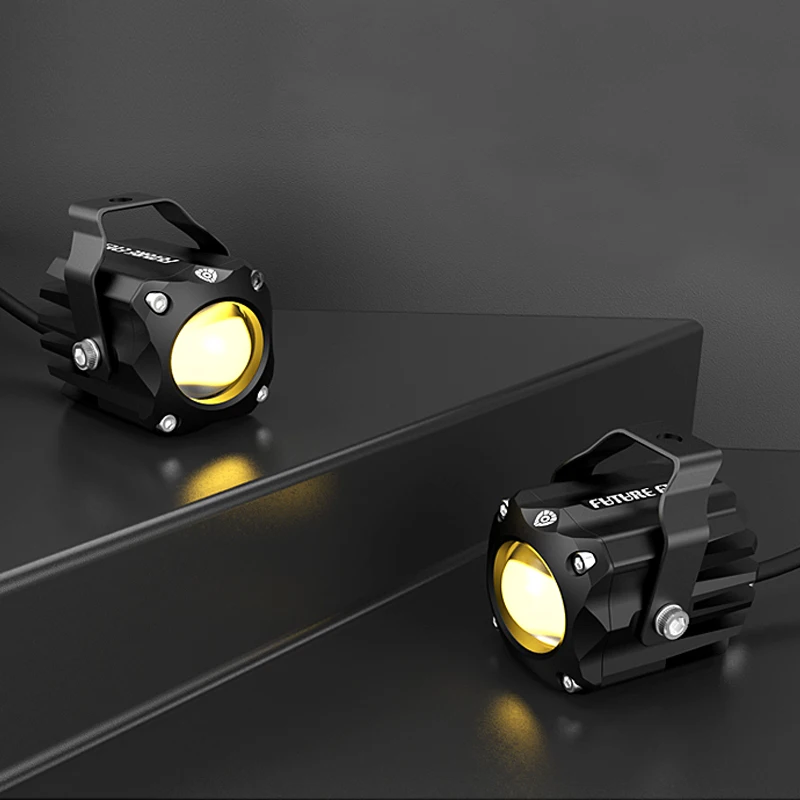 

Future Eyes F150S Motorcycle LED Hidden Spotlight Auxiliary Road Low and High Beam Yellow White Lights Bike Bicycle Spotlight