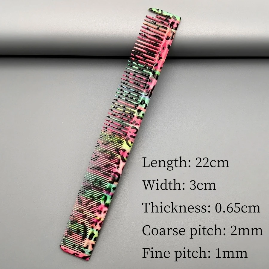 Hair Cutting Comb With Scale Cyan Yellow Ruler Haircut Combs Barber Shop Hairdressing Hairbrush Salon Styling Tools Y0521