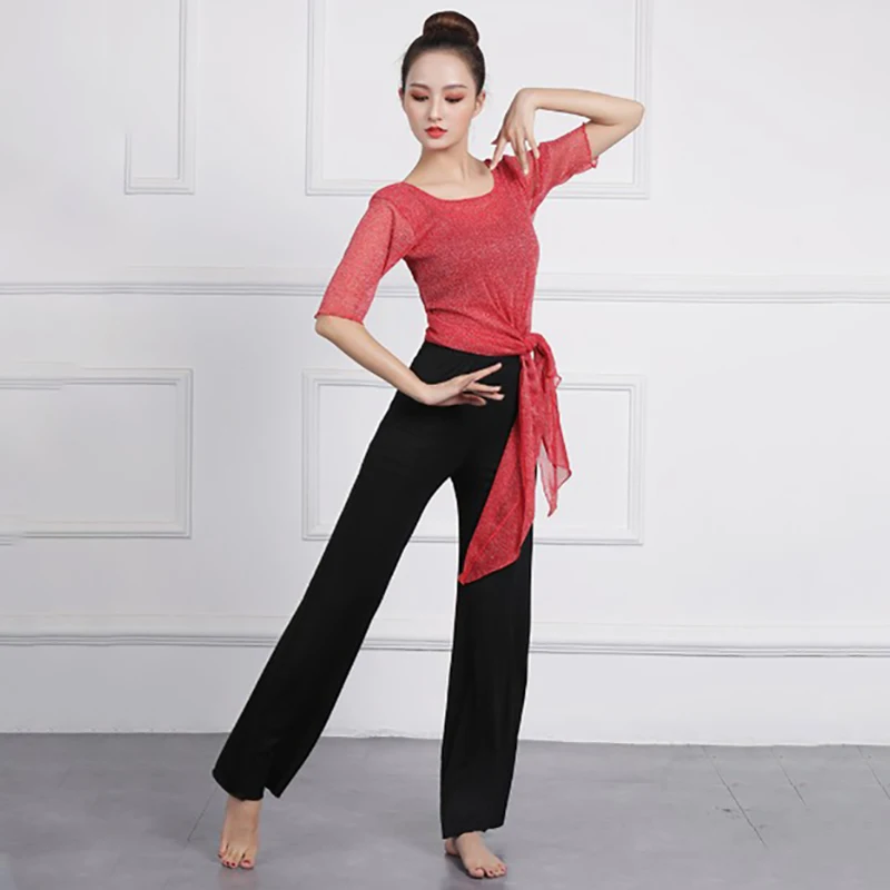 

Modern Dance Top Trousers Set Show Dance Costume Stage Performance Wear Suit Sexy Women Outfit Concierto Singer Costume Feeshow
