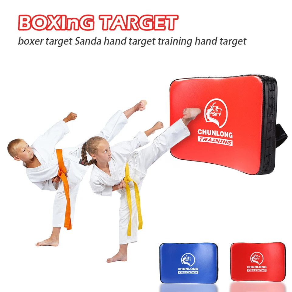 Karate Pads Kicking And Punching Taekwondo Kick Pad - Double-Sided PU Leather Training Target (15.4" X 7.7") Taekwondo Double Sided Kick Pad