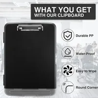 1pc Large Capacity Multifunctional Nursing Clipboard - Heavy Duty Plastic Storage with Low Profile Clip, Pen Holder, 2