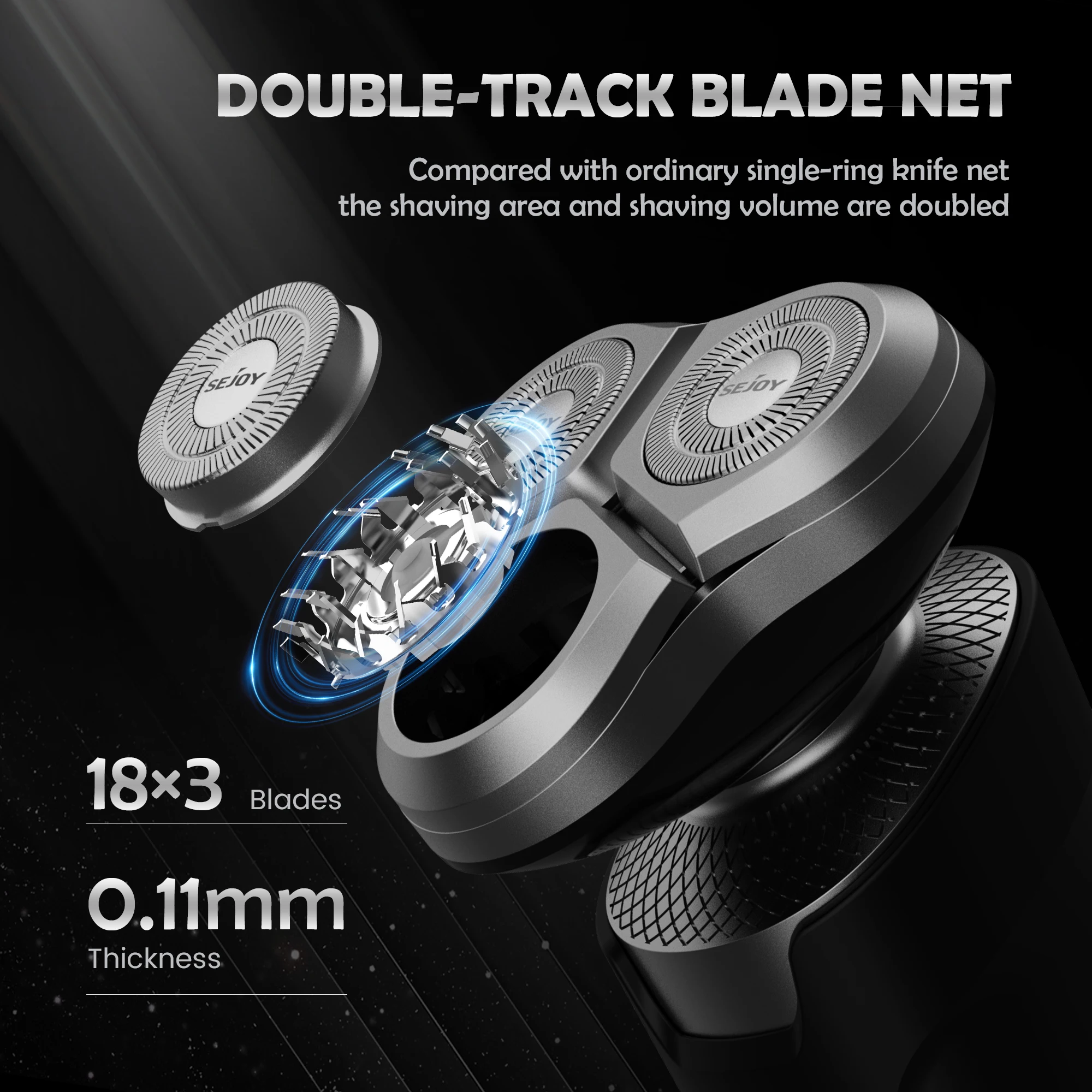Electrical Shaver for Men 3D Floating Blade Rotary Washable Rechargeable
