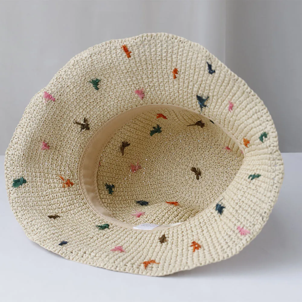 2025 NEUE Frauen Sonnenhut Breite Große Krempe Strand Hüte Frauen Sommer Stroh Hut Faltbare Sonnenhut Chapeau Femme Strand UV Schutz Kappe – Detail 2