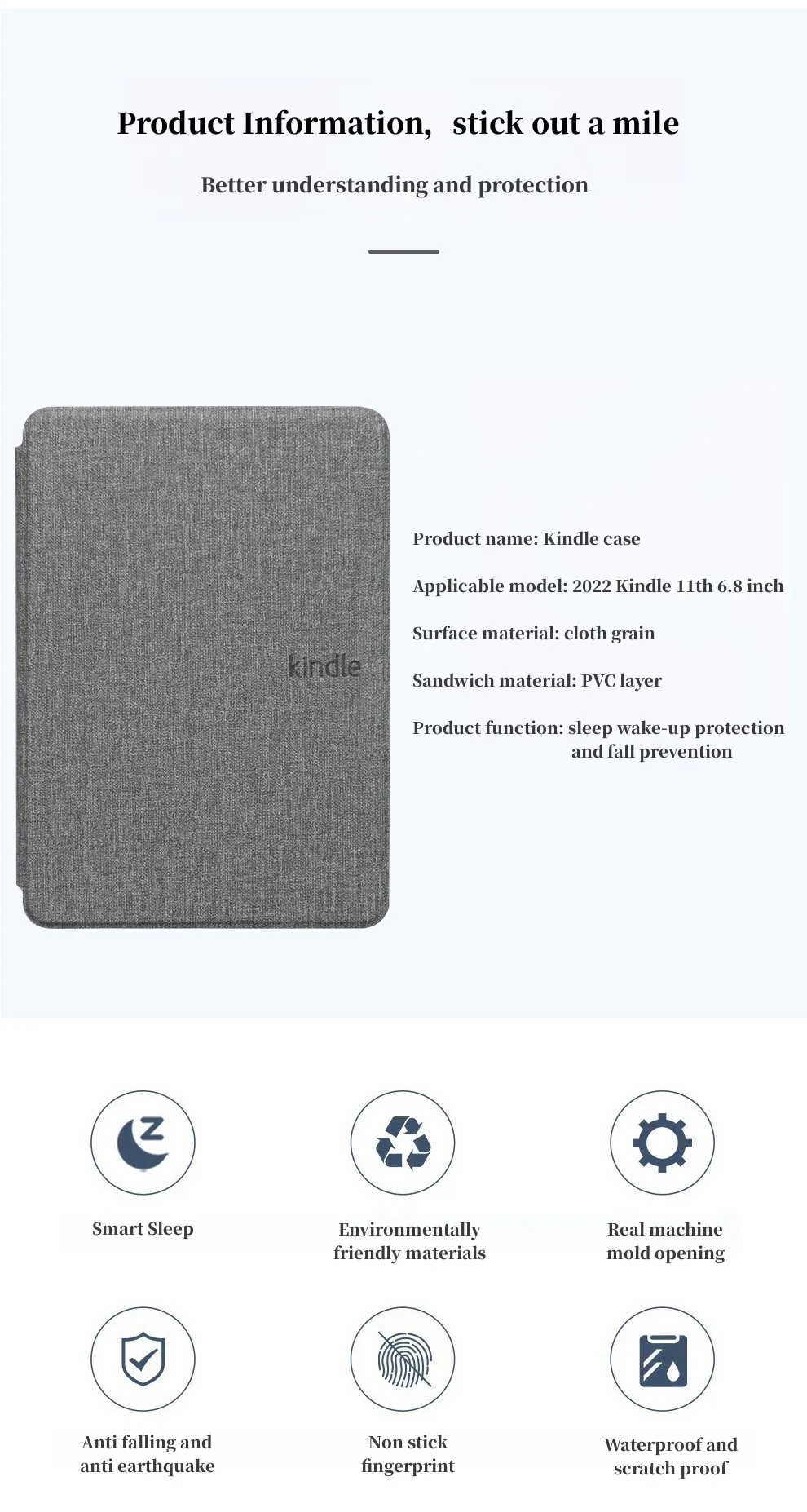 Funda protectora para Kindle Paperwhite 5, carcasa de 6,8 pulgadas, 2021  nueva, 6/7/10/11th Gen 2022, 6,0 pulgadas