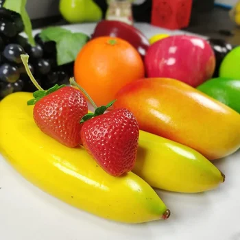Set of Fake Fruits for Home Decoration, Fruit Model for Party Decoration, Fruit, Strawberry, Mango, Bananas, 20 Pieces/Set 3