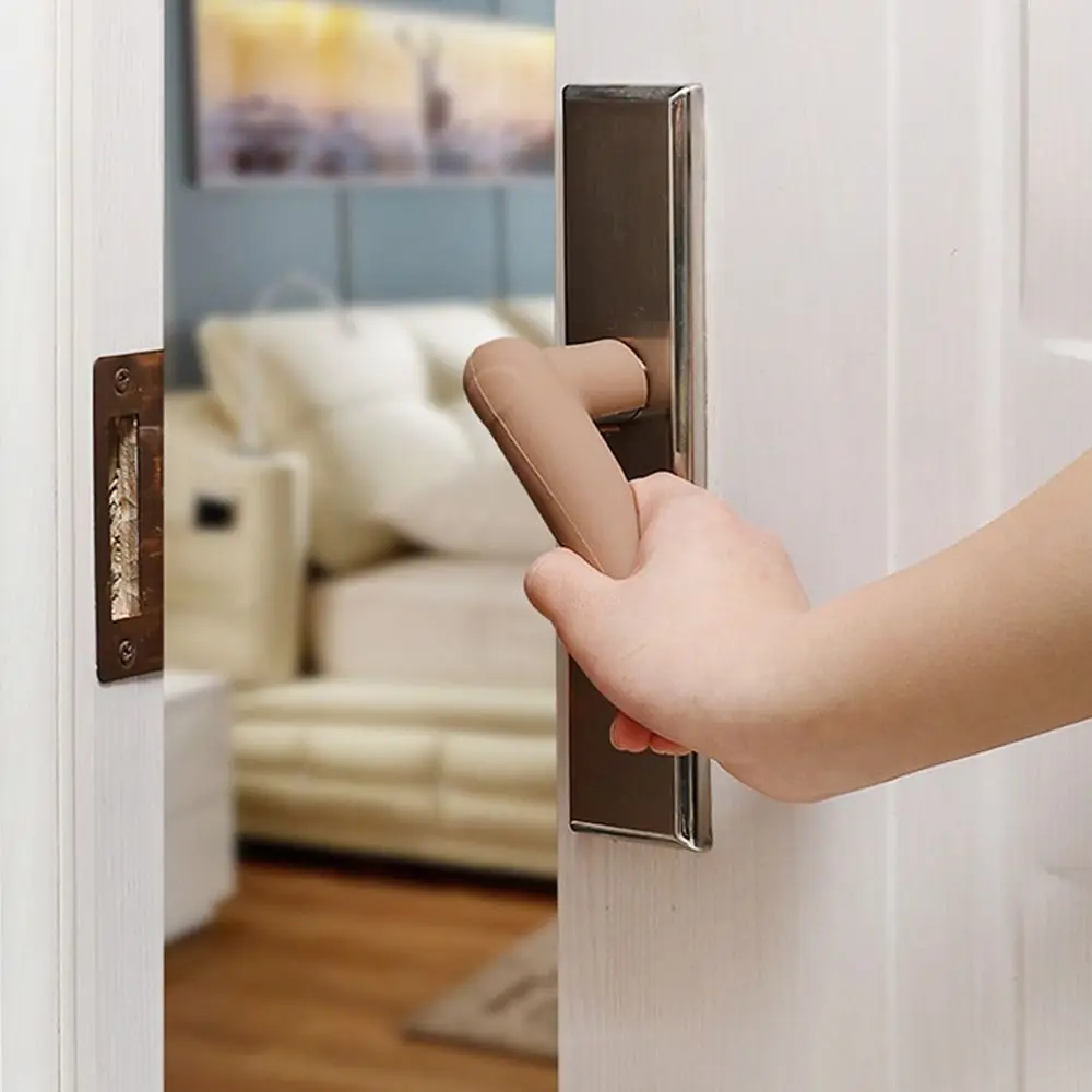 Silicone Door Handle Cover Anti Collision Anti-Static Door Knob Cover Silent Anti-Slip Kids Safety Doorknob Protector for Home