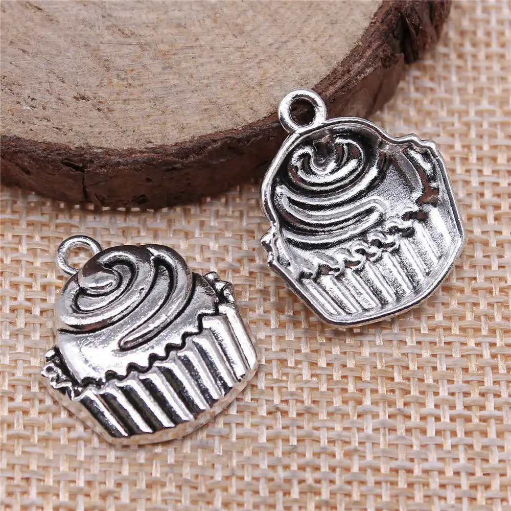 

Components Cupcakes Charms Jewelry 22x19mm 10pcs