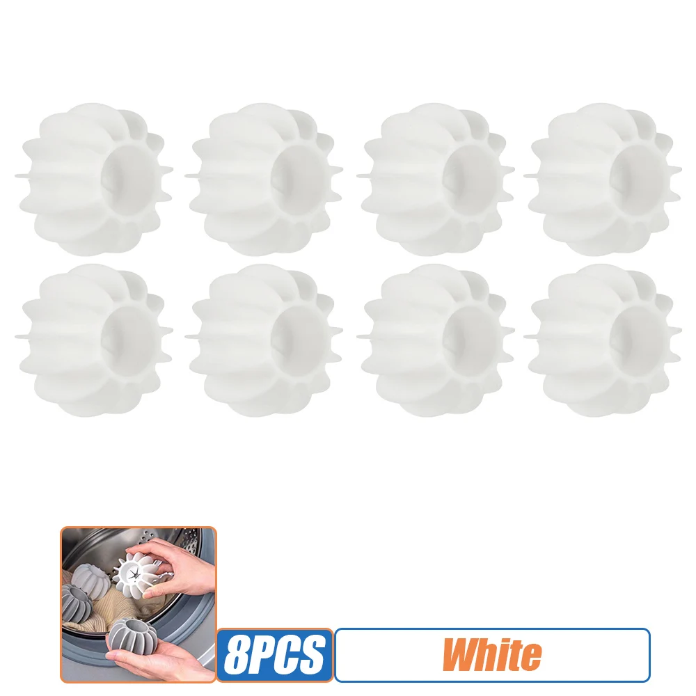 8pcs white