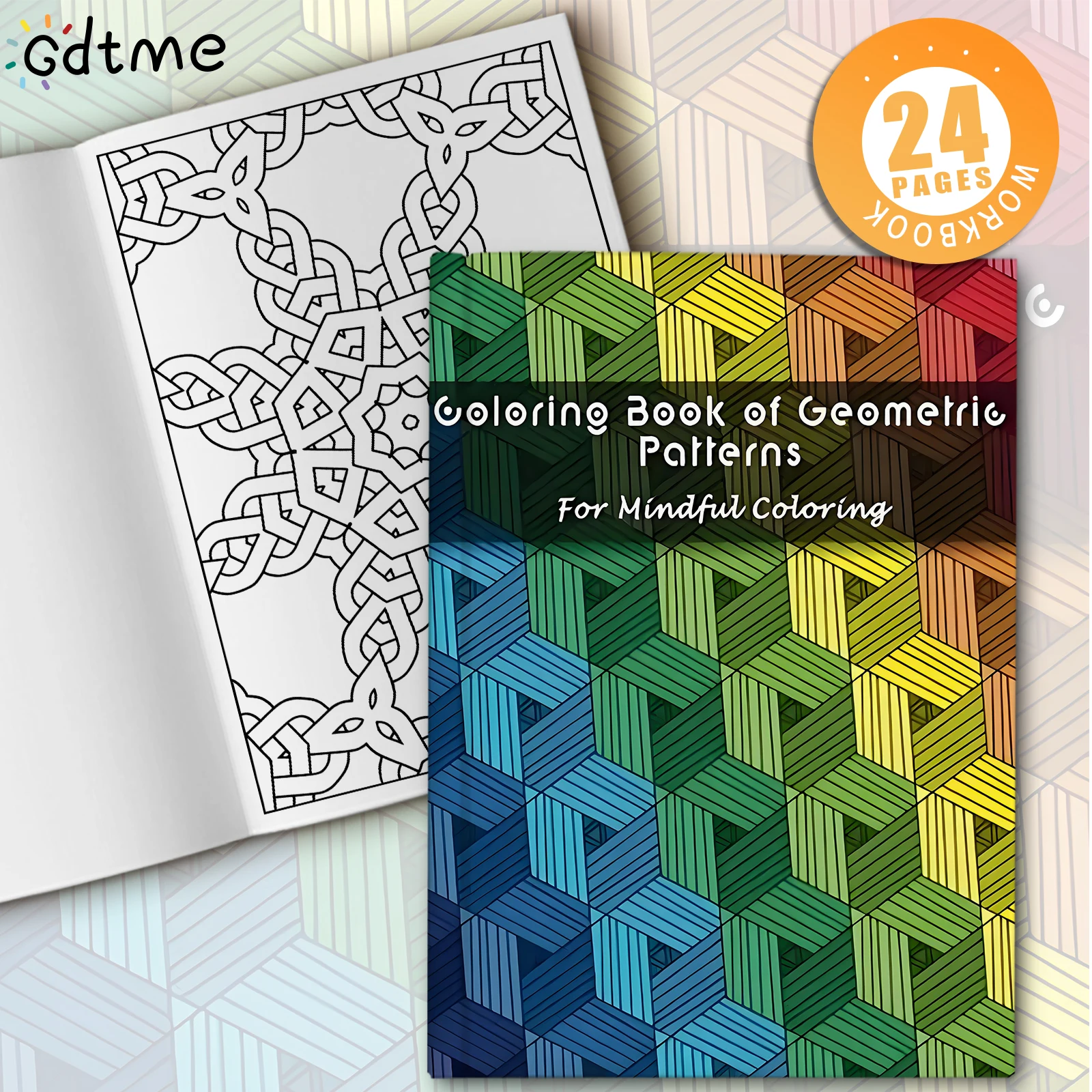 Geometric Coloring Book: Intricate Patterns and Mandalas for Stress Relief and Relaxation