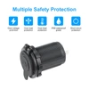 4 Colors Cigarette Lighter Socket 12V-24V Waterproof Plug Power Outlet Adapter Car Accessories for Marine Boat Motorcycle Truck 4