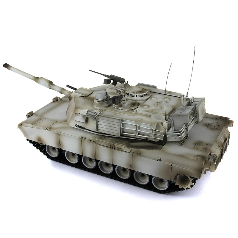 Refitted HengLong Factory 3918 M1A2 Abrams Metal Chassis Plastic Upper Hull RTR RC Tank 360 Turrent Rotating Smodking Effect TH 3