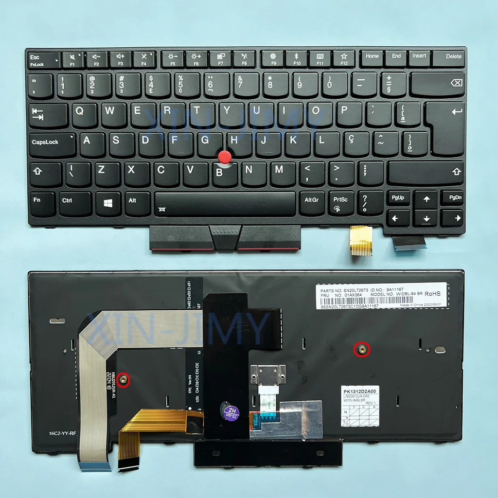 Clavier Rétroéclairé QWERTZ Allemand Pour Lenovo ThinkPad T470/T480/A475/A485 - OCCASION FONCTIONNEL