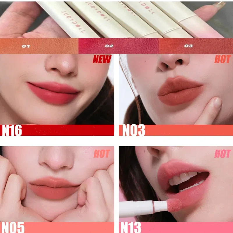 Lip Makeup Lip Glaze Judydoll Matte Lipstick Silky Lip Powder Cream Hydrating Waterproof Long Lasting Velvet