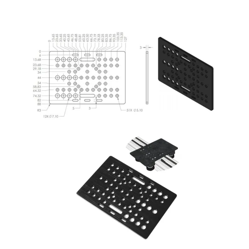 V-Slot Gantry Set 20-80mm Gantry Plate With Wheels For V-slot Aluminum Profiles Openbuilds CNC Router and 3D Printer Part