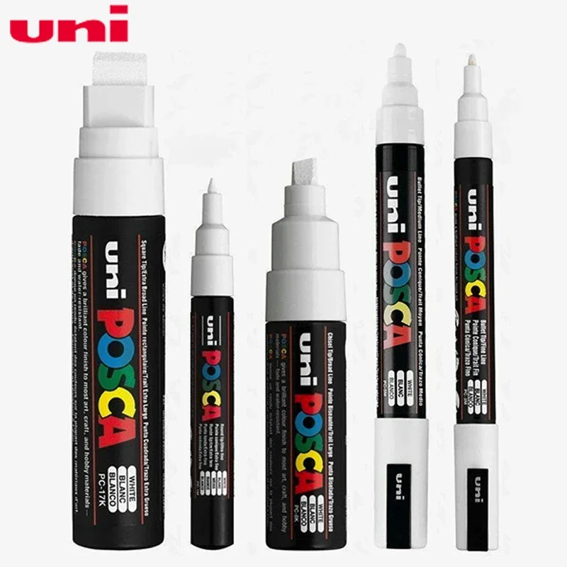 5pc/set UNI Posca Paint Pen Mixed Marker 5 Sizes Each with 1 Pen PC-1M/3M/5M/8K/17K Graffiti Painting Supplies Rotuladores Posca