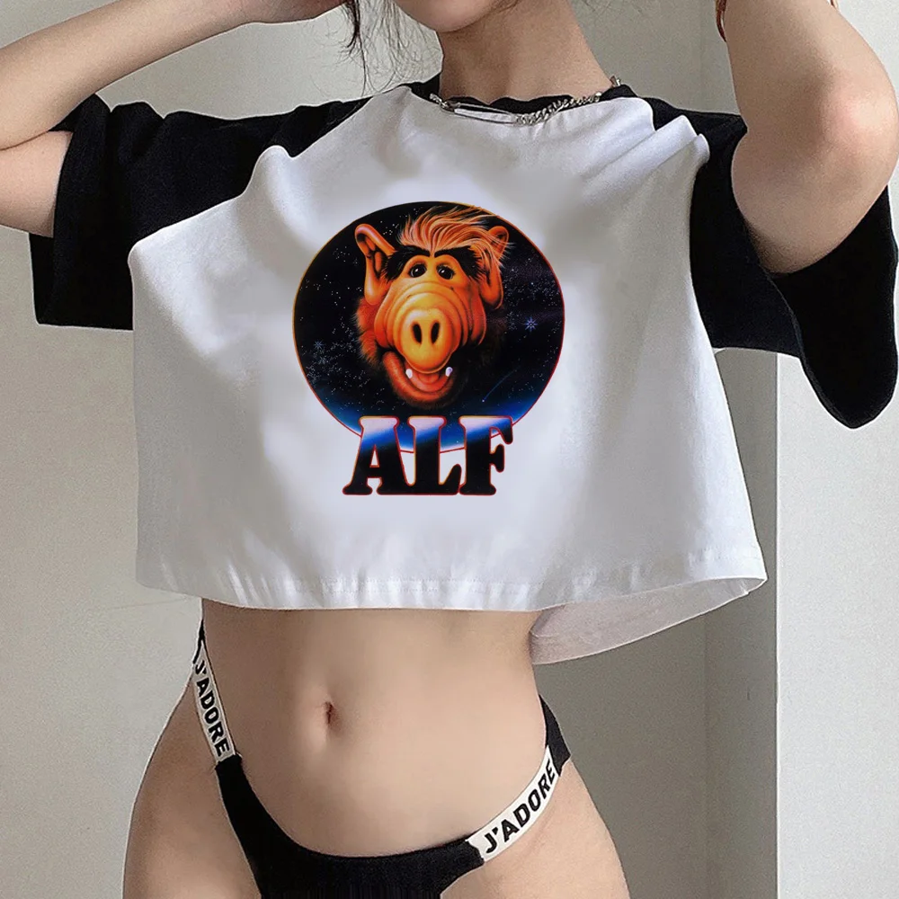 Alf T-Shirt Donna Y2K Comic Manga T Shirt Donna Y2K Vestiti