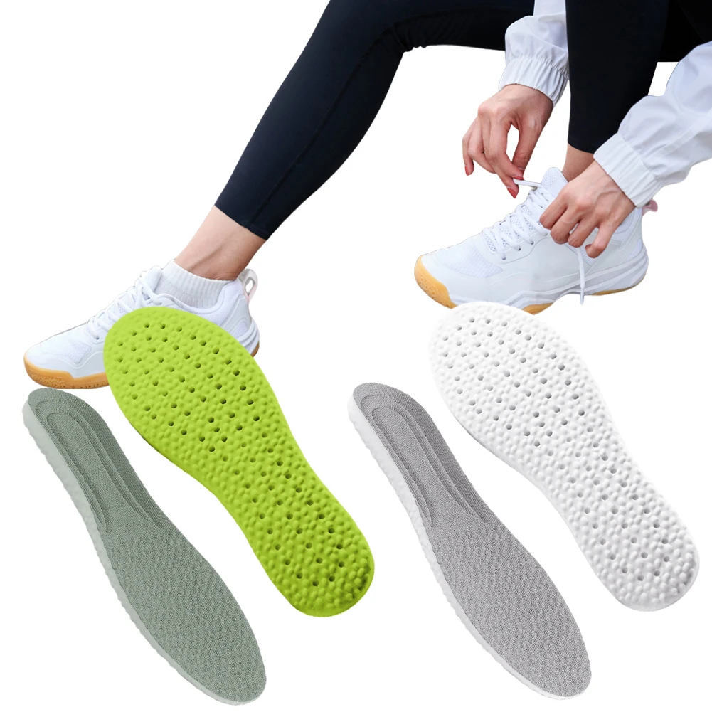 Sports Shoes Insoles Shock-Absorbing Deodorant Insoles Soft Breathable Sports Running for Plantar Fasciitis