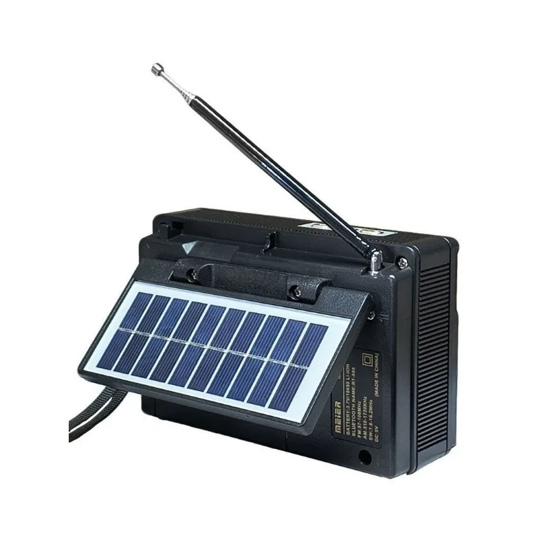 태양광 AM FM SW 라디오 수신기, MP3 플레이어 기능, USB TF 카드 지원, 휴대용 스피커, 실외 및 가정용