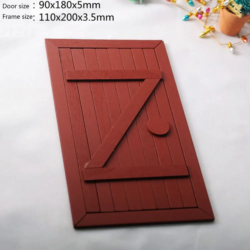 Doll Accessories Courtyard Decor Figurines Miniatures Mini Mailbox Christmas Decoration Wooden Door Simulation Ladder 6