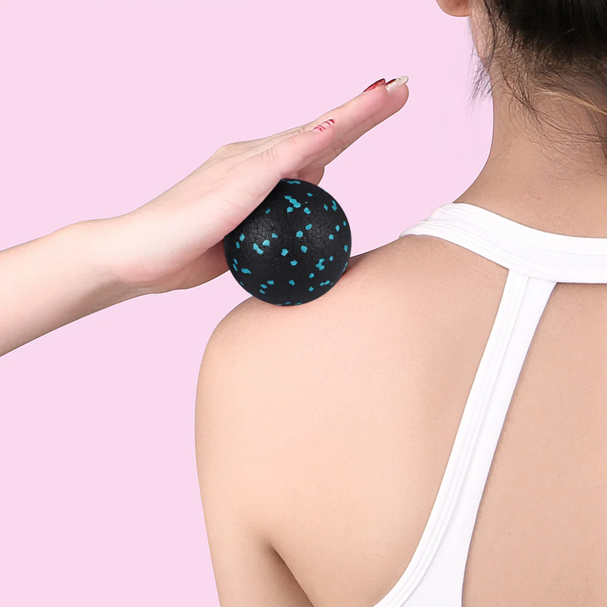 

2 Pcs Sole of Foot Fitness Massage Ball Yoga Auxiliary Exercise 8cm Double Leg Kickstand