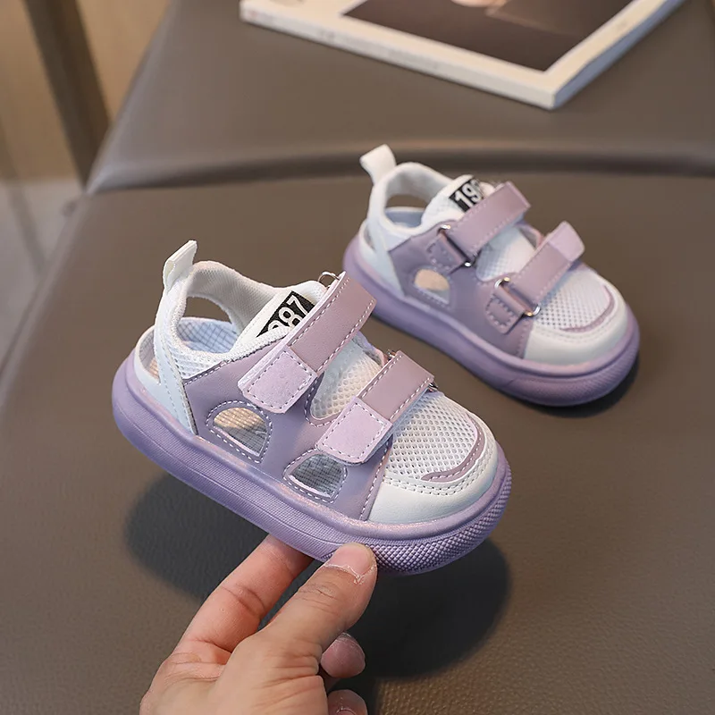 Children Sandals Boys Girls Toddler Mesh Sneakers Non-slip Soft Bottom Kids Shoes Summer Breathable Baby Girl Boys Shoes Sandals 4