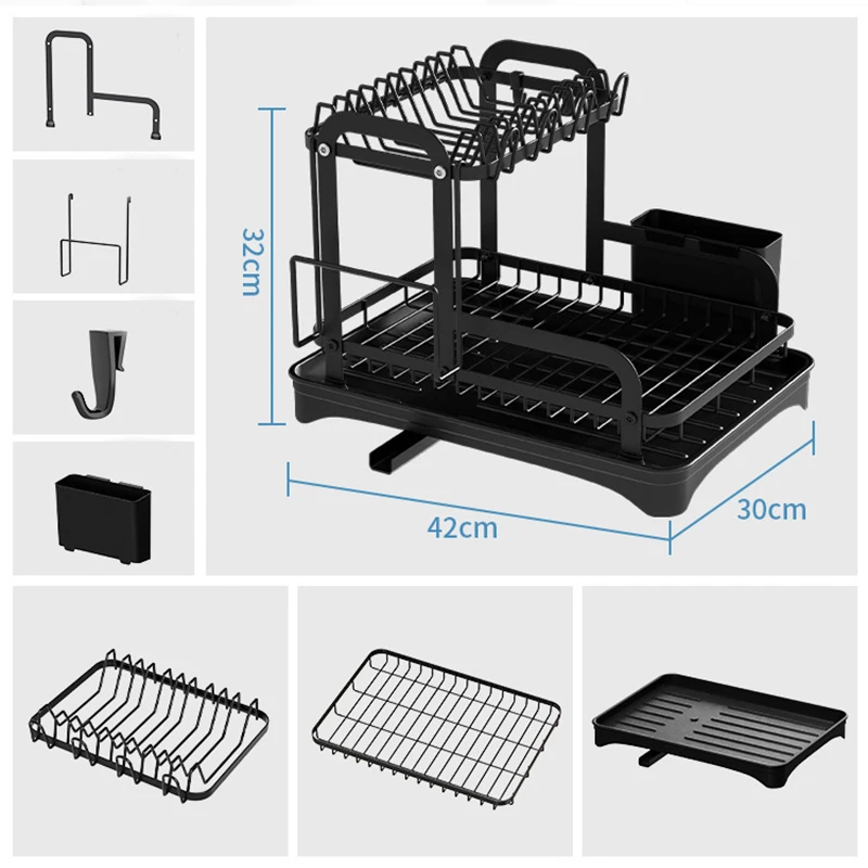2-Tier Dish Drying Rack 4