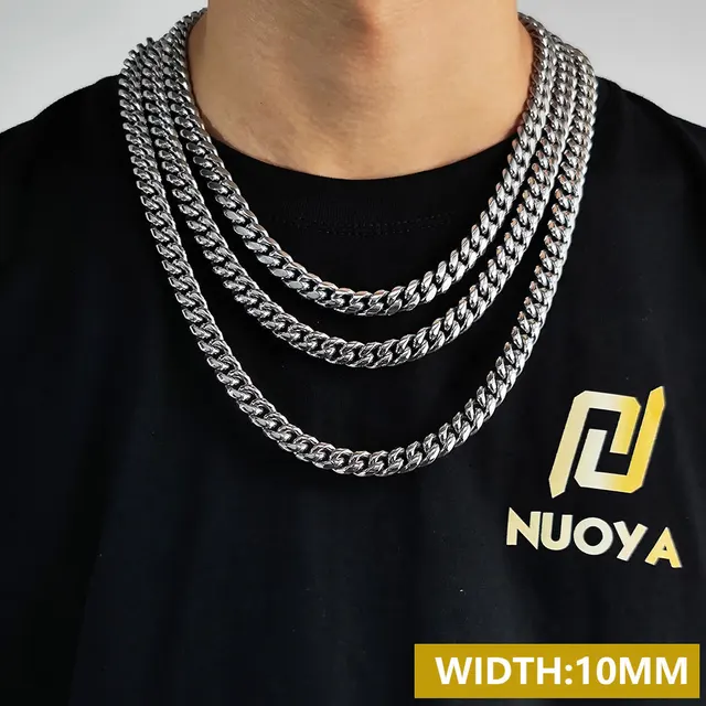 6/8/10/12/14/16MM Hip Hop Jewelry PVD Plated Miami Stainless