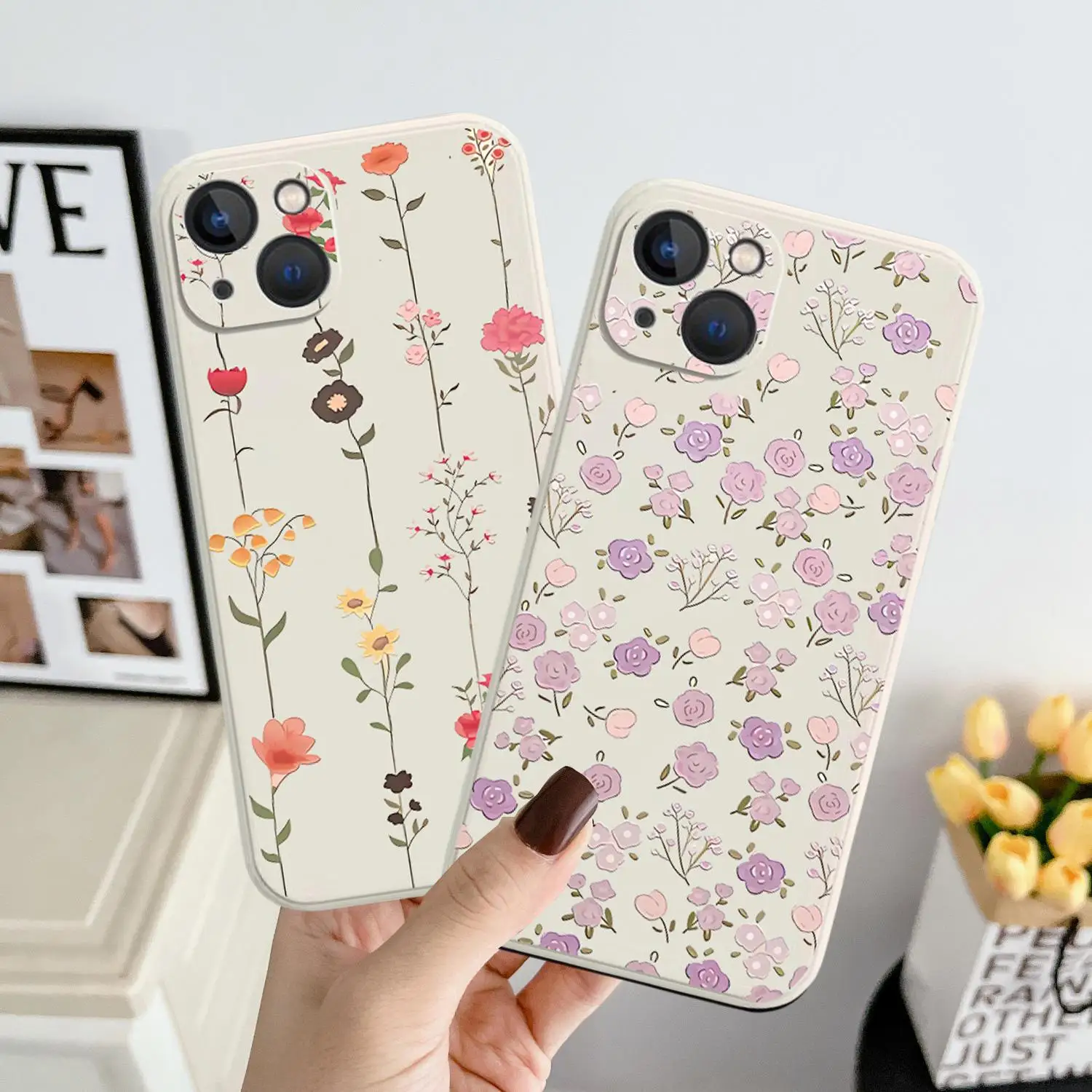 Fresh Small Floral Shockproof Soft Flower Phone Case Cover