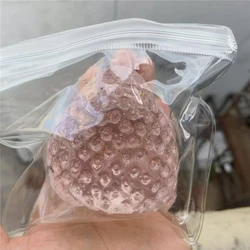 Strawberry Squishy Fidget Toy - Realistic Fruit Stress Relief & Anxiety Relaxation Gift (Clear Strawberry)