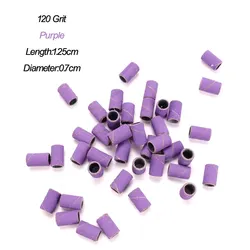Nail Sanding Electric Drill Bits for Gel and Acrylic Polish Removal (120Grit - Purple)