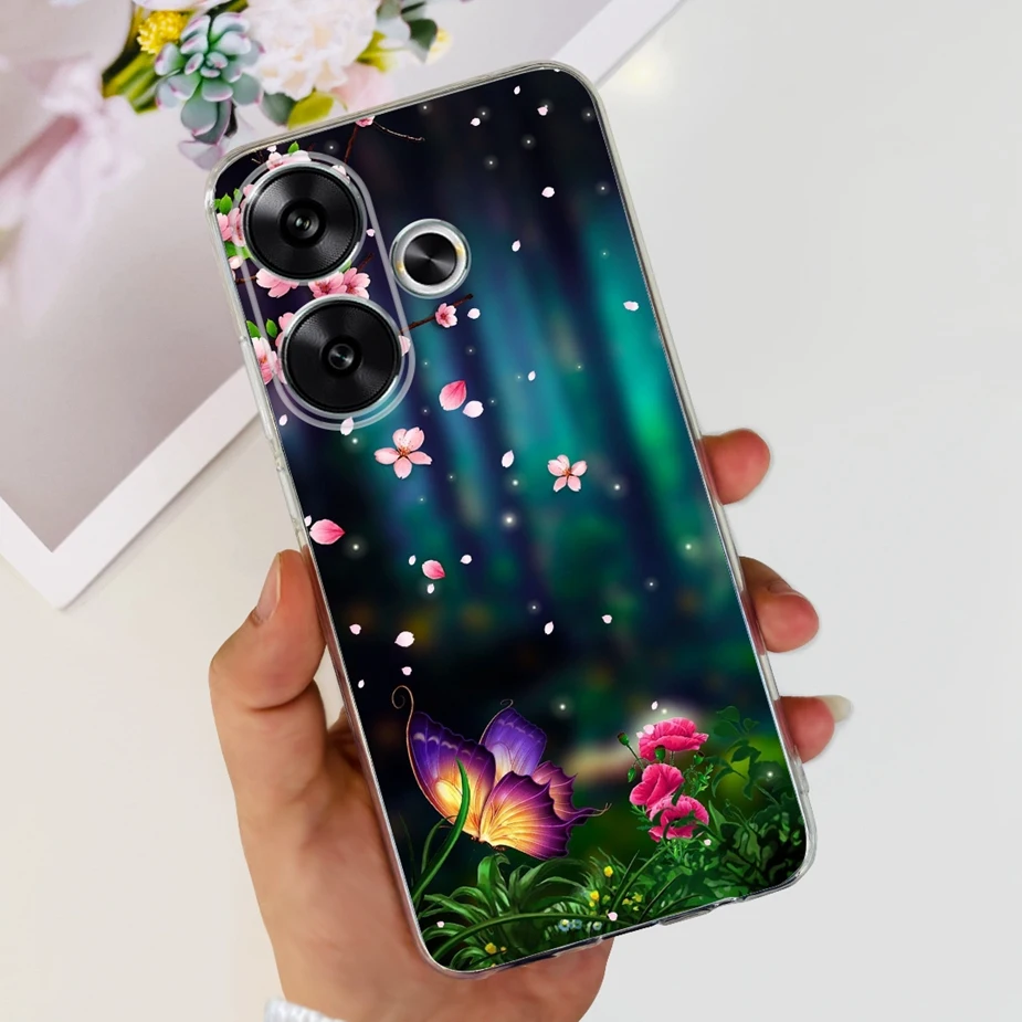 Stylish Painted Soft Silicone Phone Case - 6.79'' Protective Back Cover
