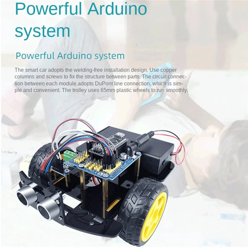 AA84 Car Smart Robot DIY Electronic Kit Smart Car Robot Kit Programming Learning Programming Kit