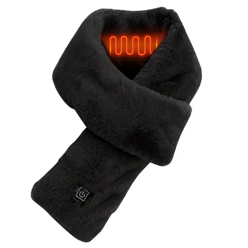 Winter Electric Heated Scarf, USB Rechargeable 3 gear Temperature Control Neck Wrap Warmer Bib Heated Scarf for Men Women view 5