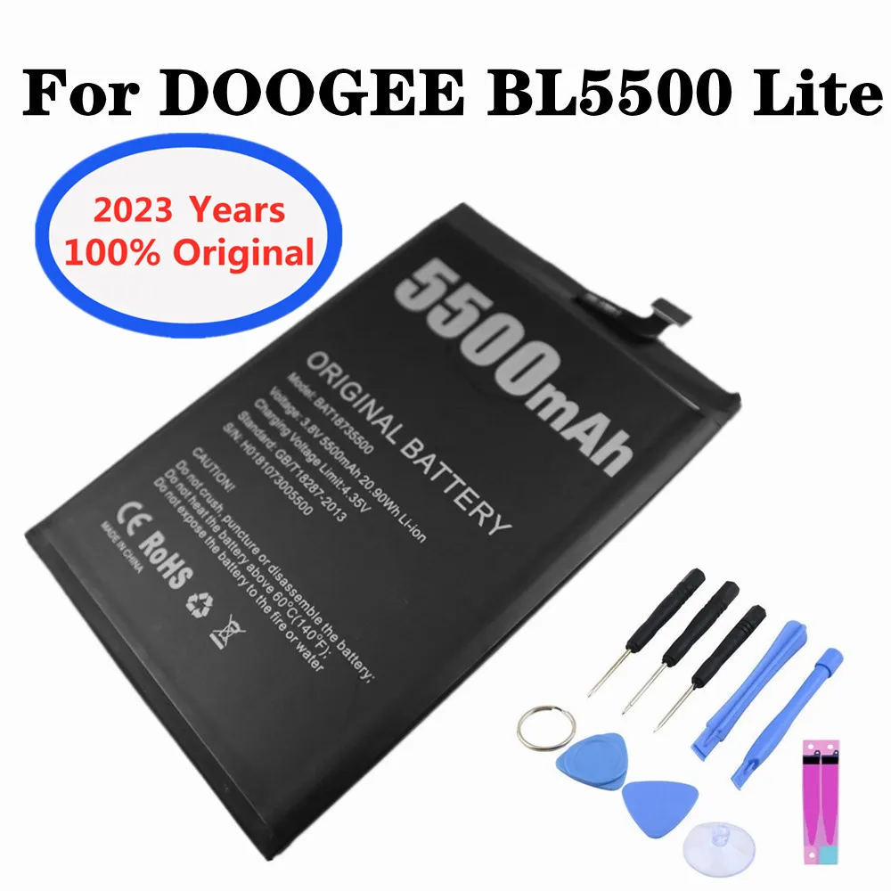 

2023 год Новинка 5500 мАч BAT18735500 Сменный аккумулятор для DOOGEE BL5500 Lite аккумулятор + инструменты для мобильных телефонов