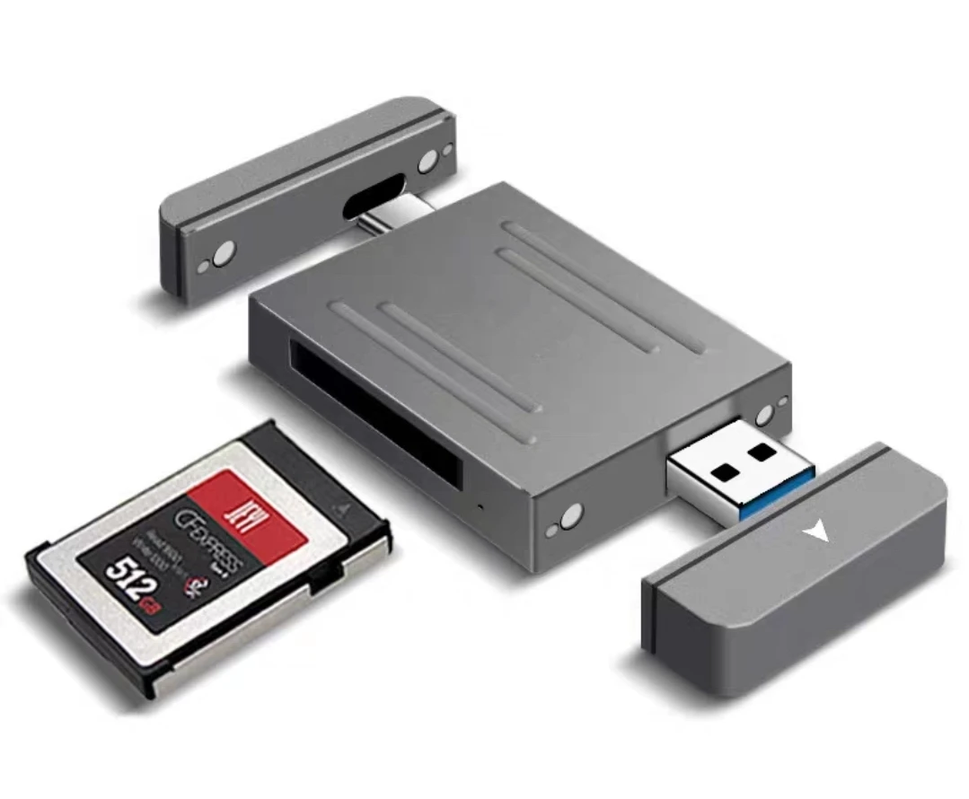

USB 3.1 CFexpress Type B Card Reader High Speed For Canon R5 Nikon Z6 Z7 Metal Case USB and Type C Phone Computer can use