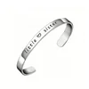 Silver Color Big Middle Litter Sister Cuff Bracelet Stainless Steel Engraved Bangles Family Friendship Jewelry Gifts 4