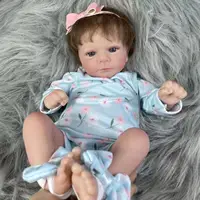 18Inch Already Finished Reborn Baby Doll Felicia Adorable Girl Lifelike Doll 3D Skin Tone Veins Doll Gift With Doll Accessories 4