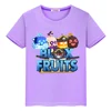 New Game Blox Fruits 100%Cotton t shirt for kids boy 10years anime Tees Short Tops pride tshirt y2k one piece kids clothes girls 6