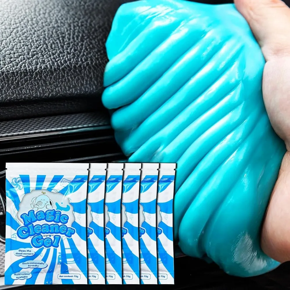 6PCs Auto Cleaning Putty Car Detailing Cleaning Gel-Putty Dashboard Dust Remover Auto Duster Interior Cleaner
