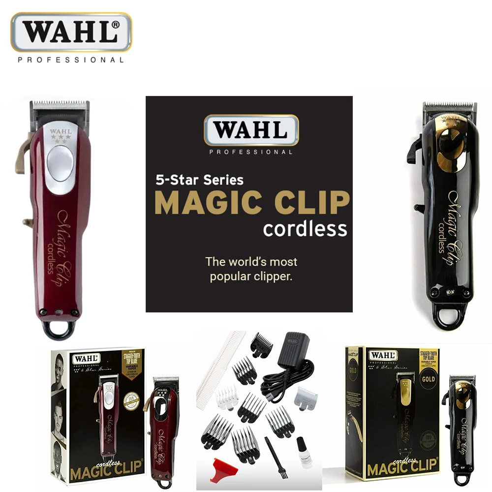 

Профессиональная Беспроводная Машинка для стрижки волос WAHL Magic Clip #8148 5 звезд с более чем минутным временем работы для парикмахеров и стилистов