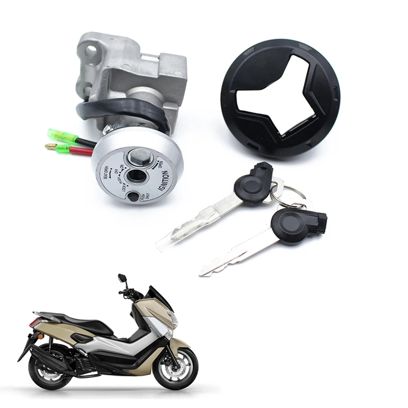 

Замок зажигания мотоцикла, топливный бензиновый бак, крышка Газа, запасные части для Yamaha NMAX 155 2015-2019, крышка Газа с ключом