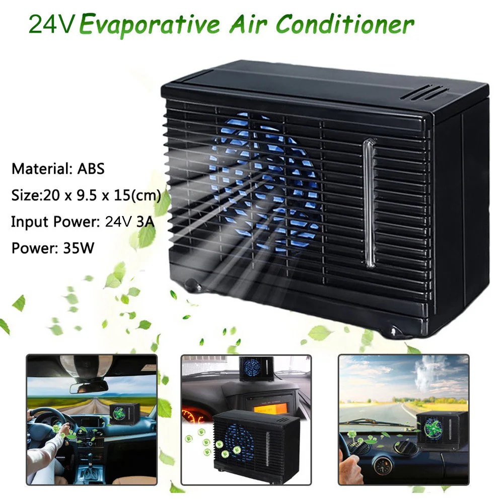 Ar condicionado portátil para carro, resistência ao desgaste, tamanho compacto, baixo consumo de energia, 12v, 3a, ventilador de ar de resfriamento para cenas ao ar livre