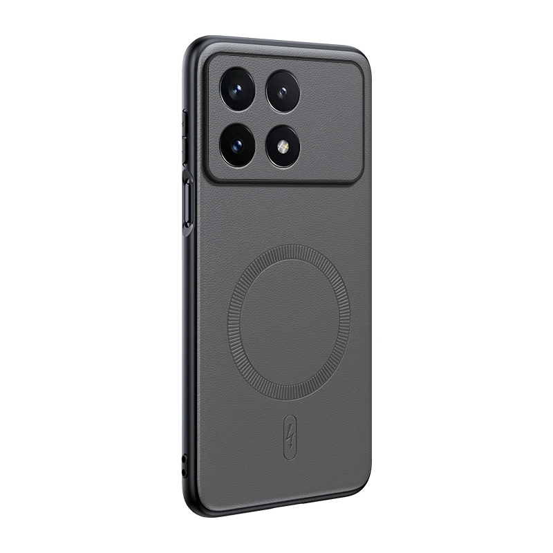 Für Poco X6 Pro Fall Magnetische Leder Schild Abdeckung Für Poco X6 Pro Hohe Qualität Anti-Fingerprint Nicht-Slip PC + TPU – Detail 1