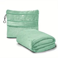 Couverture de voyage portable en flanelle avec manches, grande poche, antistatique, pour canapé, TV, pour adultes, Camping en plein air, confortable et paresseux 6