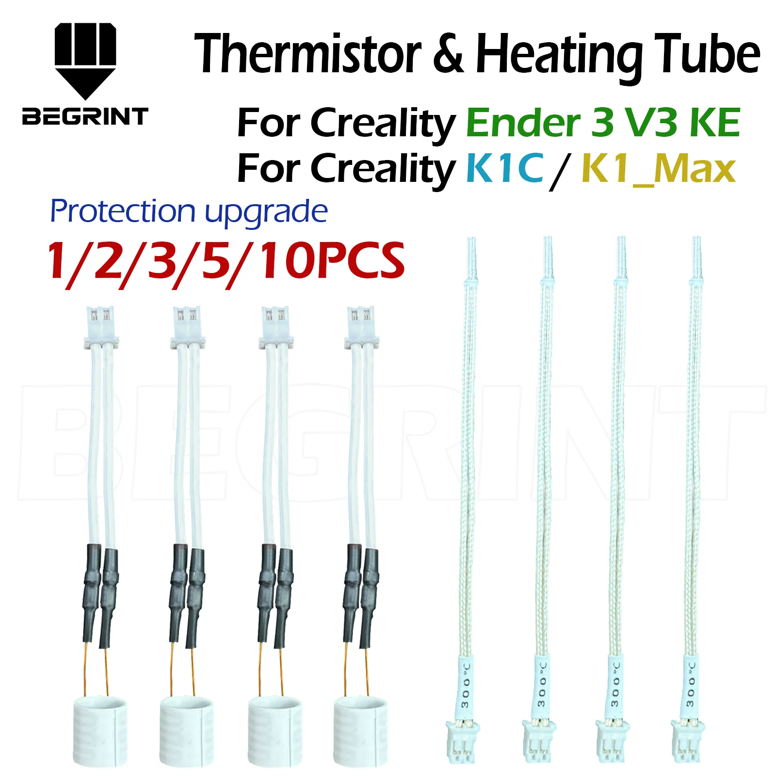 Für Ender 3 V3 KE Keramikheizung Fit Creality K1C /K1 /K1 Max Hotend Thermistorkartusche Sensor & Keramikheizung 24V 60W NEU